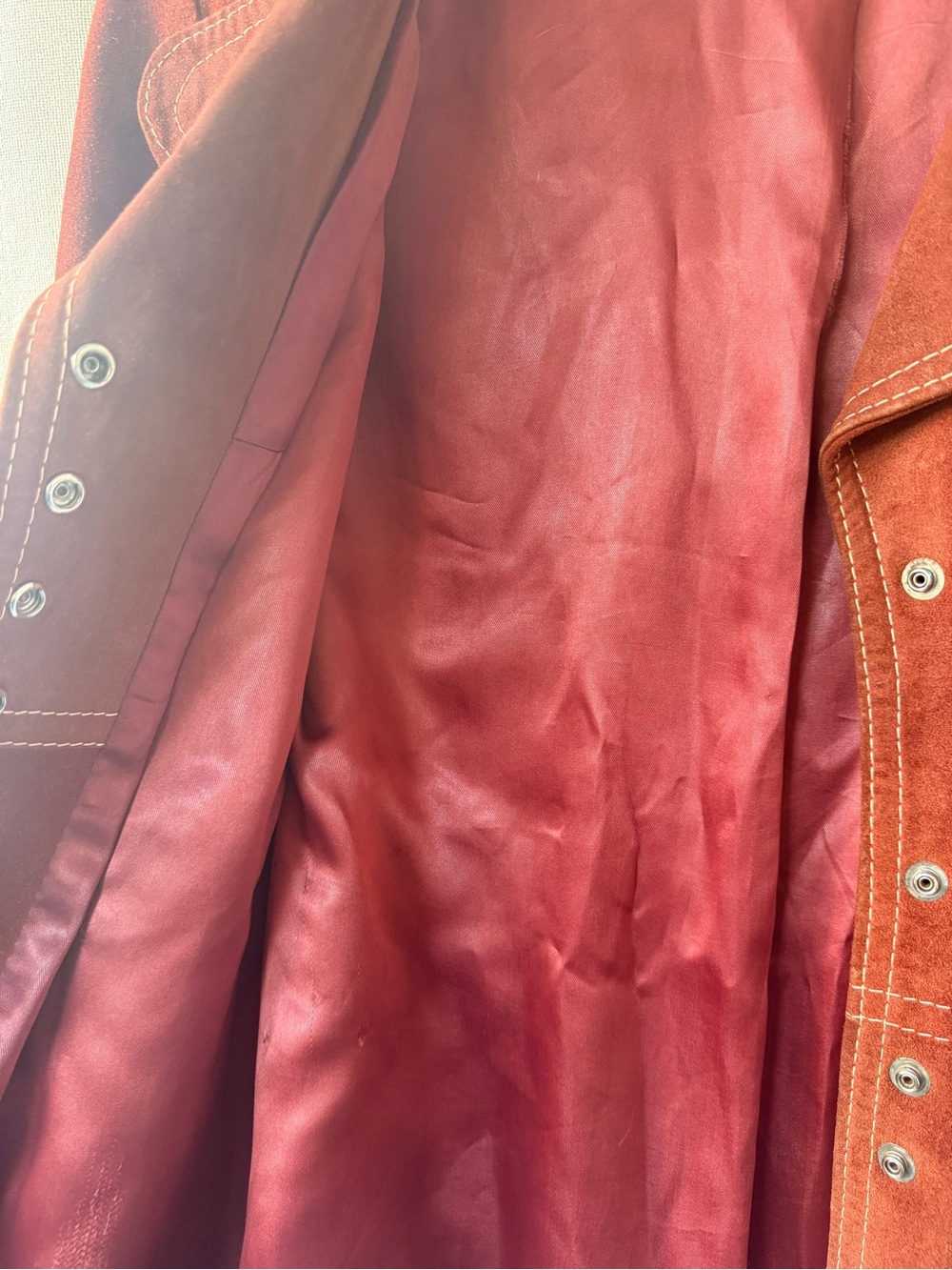 Women’s Rust Suede Button-Front Jacket - Picture 10 of 12